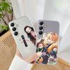 Anime Cartoon vzorované měkké průhledné silikonové pouzdro pro Samsung A55 M35 S24 Xiaomi Redmi Note 13 Poco C65 iPhone fotoaparát nárazuvzdorný ochranný kryt
