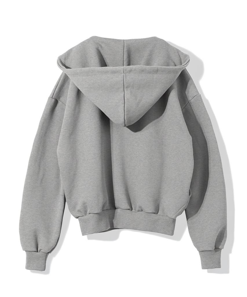 V-Shaped Pocket Hoodie - Melange