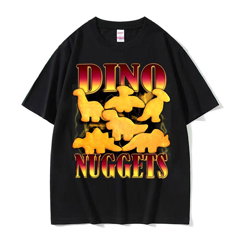 Funny Chicken Nuggets Vintage Style Meme Graphic Tshirt Men Women Hip Hop Gothic Oversized T Shirt 100 Cotton Comfort Tshirts