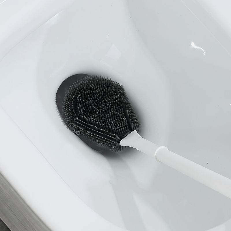 Toilet Brush with Base No Dead Corners Household Bathroom Cleaning Brush Long Handle Toilet Brush Wall Mounted Toilet Brush