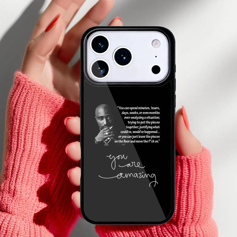Rapper 2pac Singer Tupac Phone Case for iPhone 17 Air 16e 15 14 13 Pro Max Back Cover for 12 11 Pro Coque