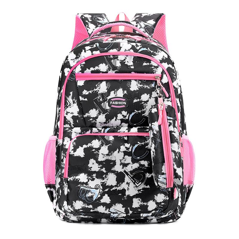 Child Patterned Alphabet Schoolbag Anti Splashing Water Wear Backpack Resistant