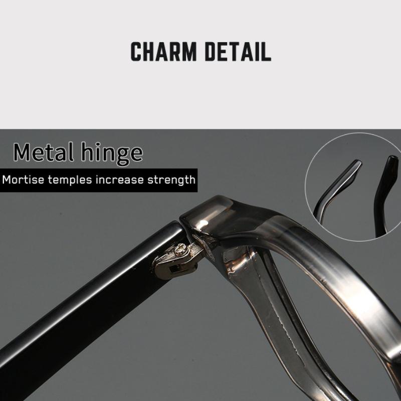 Stylish Square Anti-Blue Light Reading Glasses for Men and Women Large Frame Comfortable Presbyopia Glasses Diopter 0 To +4.0