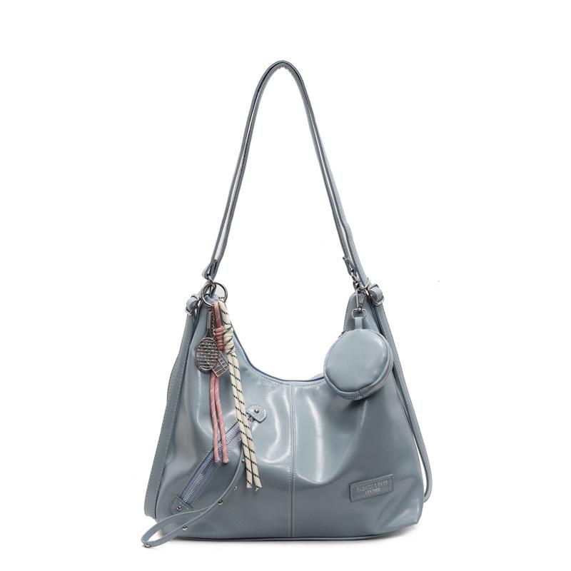 Trend Spice Girl Style Casual Simple Shoulder Tote Bag Versatile Fashion Commuter Large Capacity Shoulder Crossbody Bag