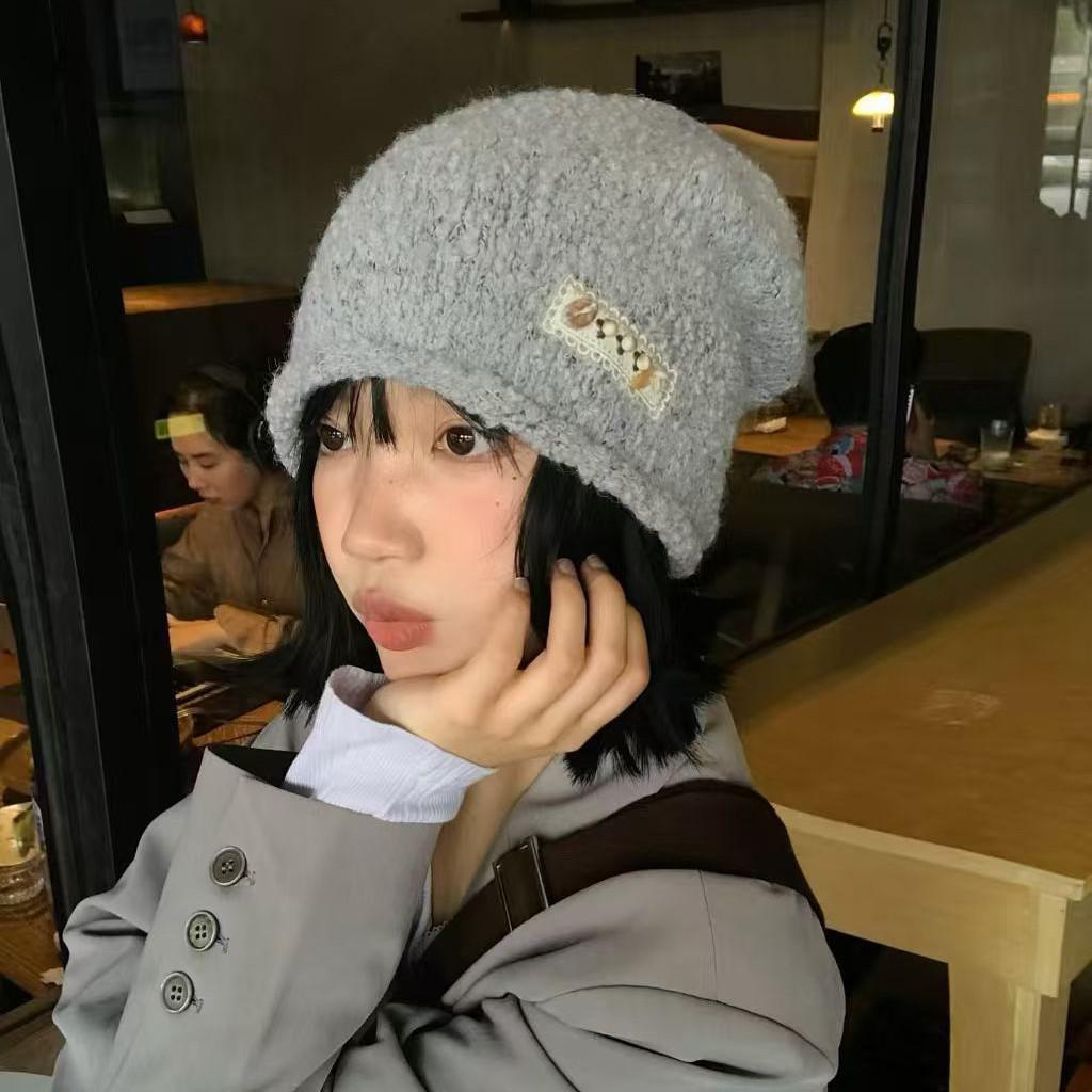 Autumn and Winter Versatile Fashionable Knitted Hat Warm Fashion Stacking Hat Ins Premium Wool Hat Ear Protection Tide