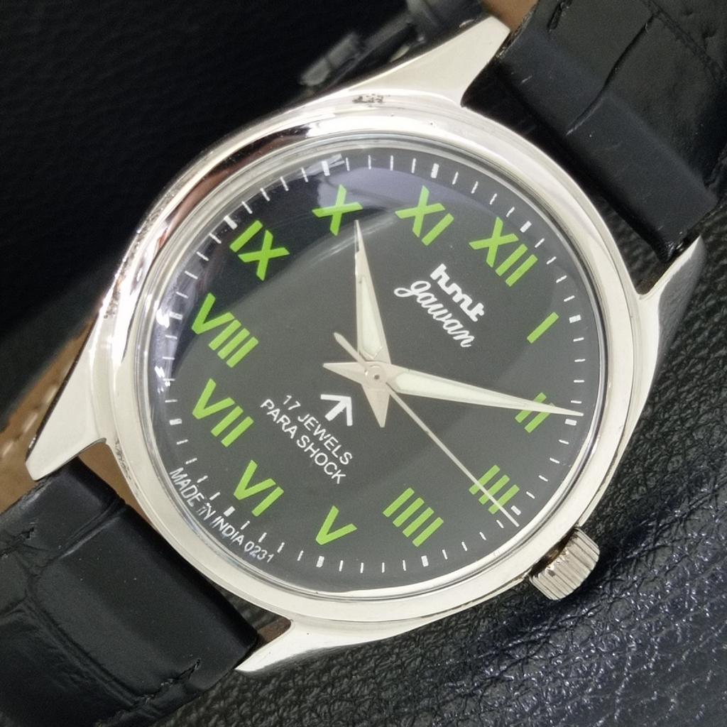 

HMT JAWAN VINTAGE HAND-WINDING INDIAN MENS BLACK COLOR DIAL WATCH a700271-5 R202-a700271