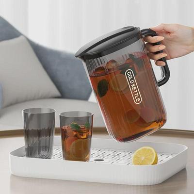 Large-Capacity Transparent Plastic Water Kettle Set: High-Temperature Resistant for Cold Beverages