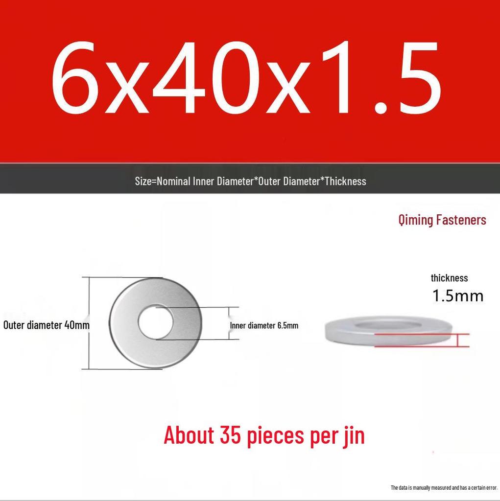 4.8 Grade Galvanized Iron Flat Washer M3-M40 Oversized Metal Screw Gasket Washer