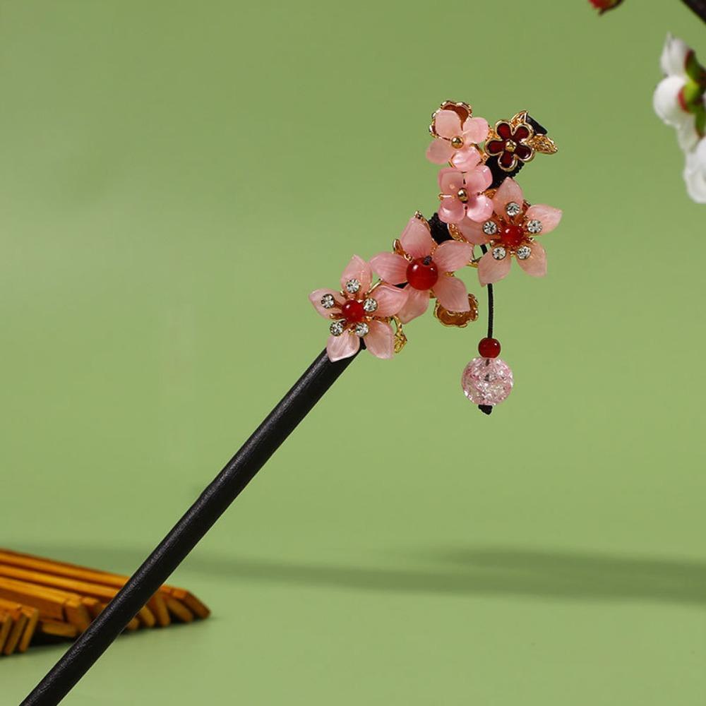Handmade Flower Hair Sticks Ancient Style Hanfu Hair Fork Hair Stick Pins  for Hanfu