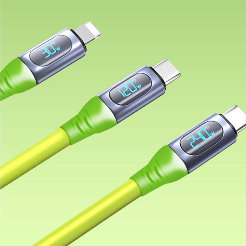 Intelligent Digital Type-C Data Cable Supports Multiple Power Levels  30W/120W/240W Accessories
