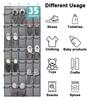 35 Pockets Over the Door Shoe Organizer Large Mesh Pockets With 4 Hooks Transparent Fabric Shoe Rack Storage Bag Box For Bedroom