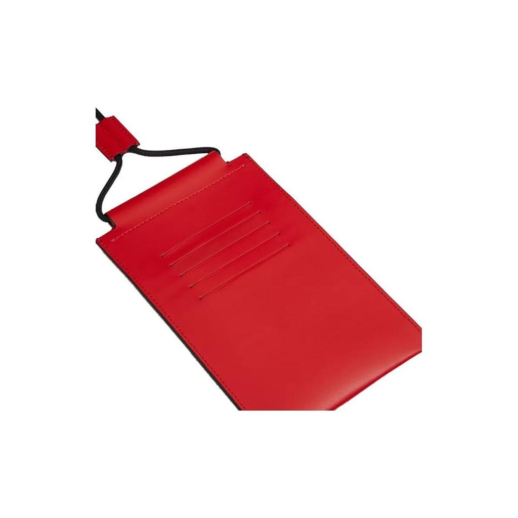Valentino GARAVANI VLogo Signature Neck Strap Calfskin Phone Case Regular Men's Style Red