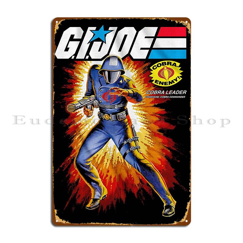 G I Joe Cobra Commander Metal Plaque Poster Pub Plates Plaques Create Cave Printing Tin Sign Poster 20x30cm