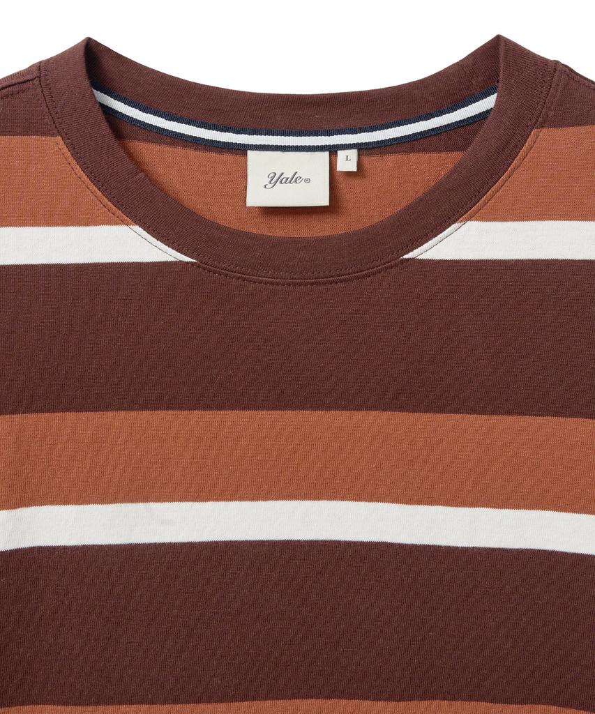 Yale Bold Stripe T-Shirt_Brown