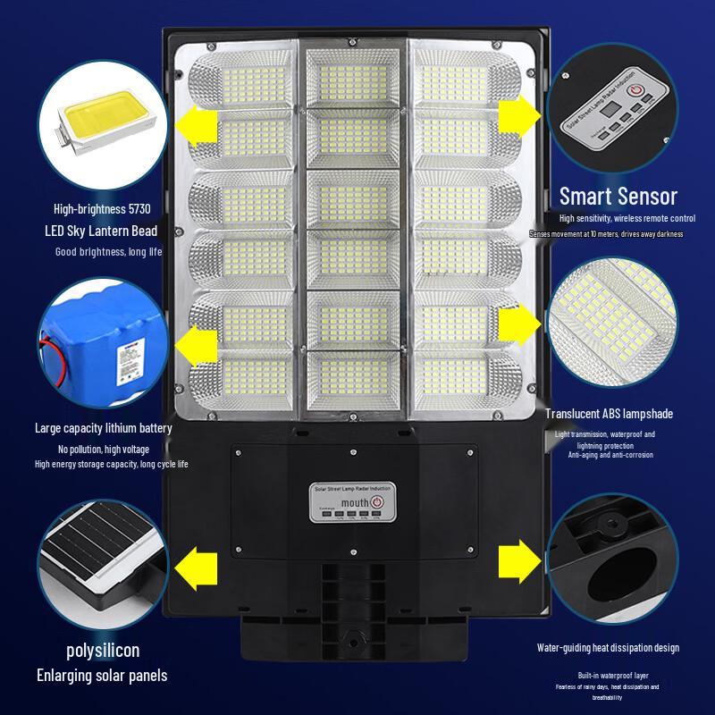 Nufeng 1000W Solar Street and Courtyard Light