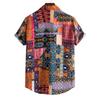 Summer Plus Size Men's Casual Fashion 3D Digital Printed Short Sleeve Shirt