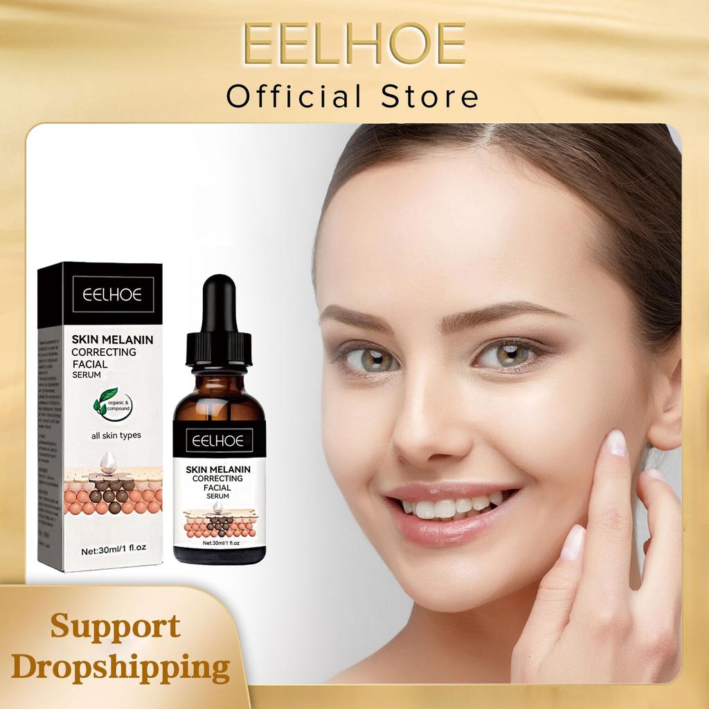 EELHOE Melanin Correcting Serum Fade Dark Spots Anti Freckle Melasma Remover Lightening Pigment Blemish Vitamin C Face Essence