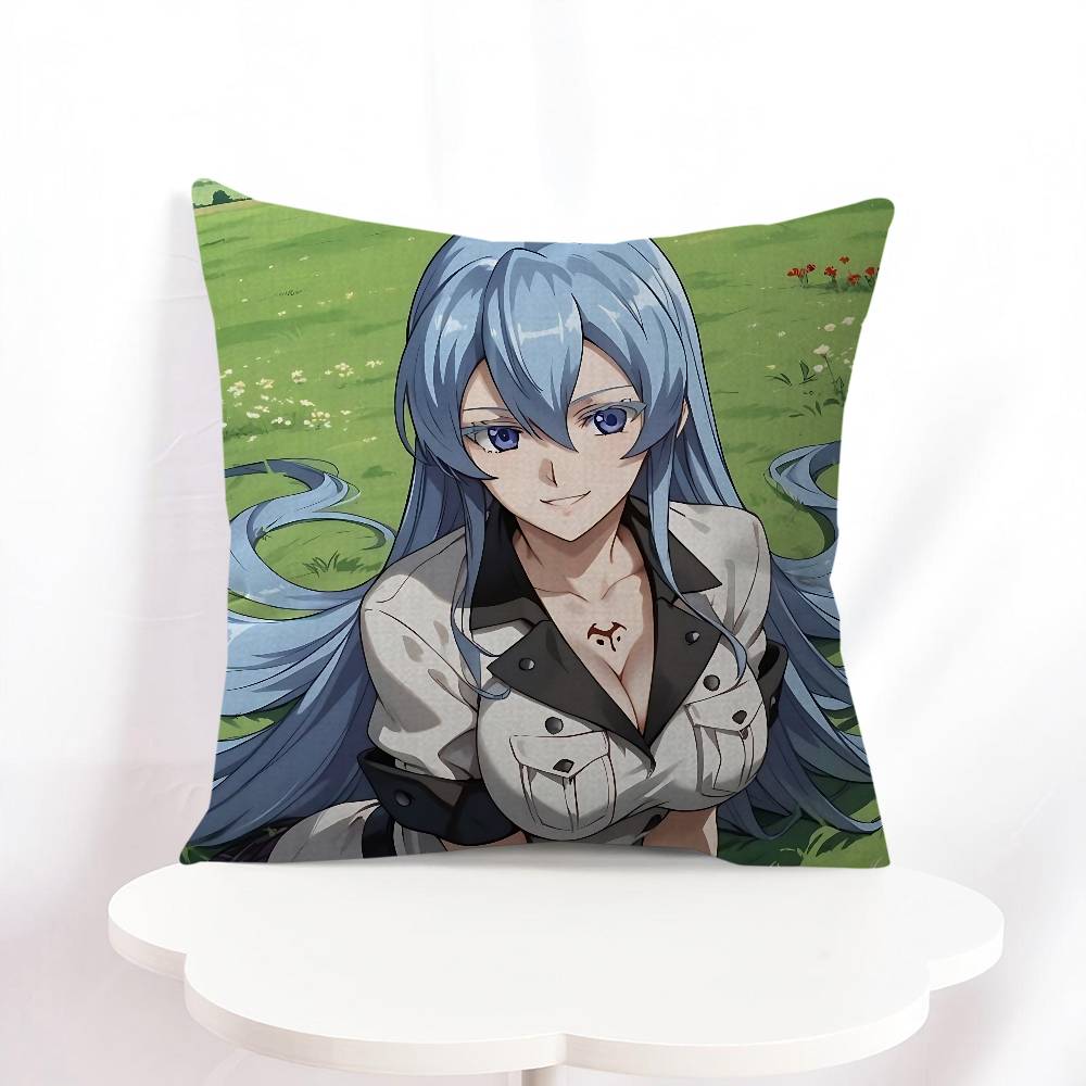 Esdeath Anime Cushion Cover Pillowcase Upholstery Sofa Throw Pillow Home Decor Pillowcas