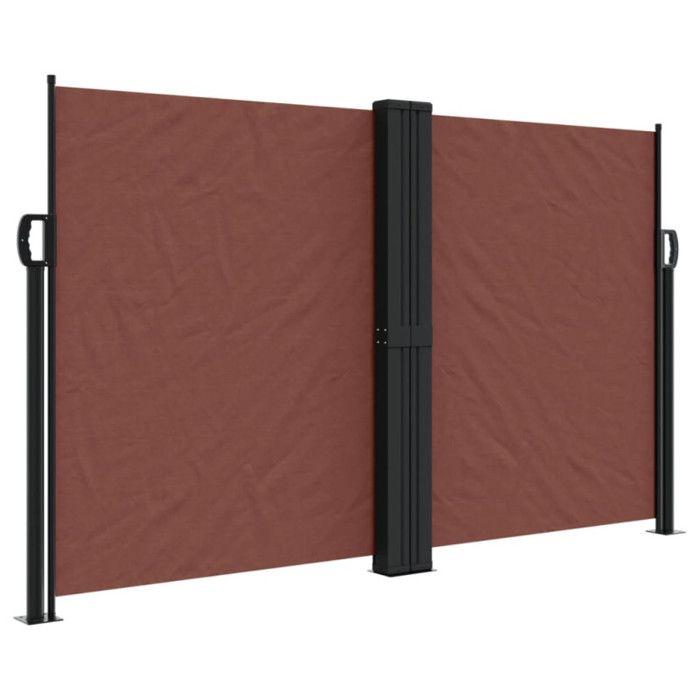 VidaXL Auvent latéral rétractable marron 140x1000 cm, écran d’intimité de jardin, brise-vue de balcon, écran d'extérieur, 4004719