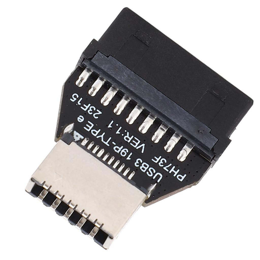 USB 3.0 19P 20P To Type E 180 Degree Adapter 10Gbps USB Type E Header Converter with Front Type C Port for Computer