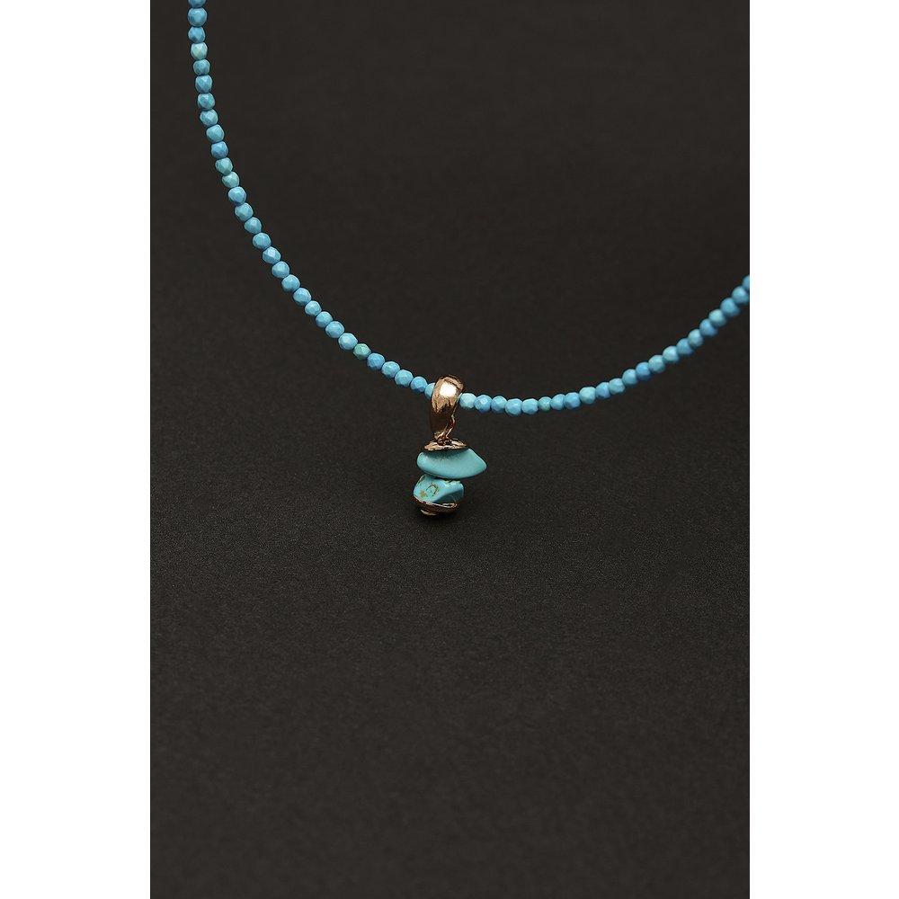 [Hazina] 2Mm Howlite Necklace - Vivid Blue - Howlite