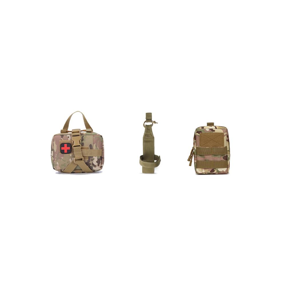 Kit Tático de Primeiros Socorros para Exterior - Bolsa de Cintura Militar de Nylon