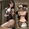 Plus Size Lace Seduction Open Crotch Bodysuit - Sexy Midnight Charm