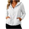 Women's Casual Long Sleeve Zip-Up Hooded Jacket with and Mesh for Fall
