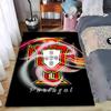 Fußball Portugal FPF Teppich mit Wirbelmuster - Schwarzer Hintergrund Geeignet als rutschfeste Unterlage für Wohnzimmer Schlafzimmer Sofas