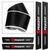 Universal 3D Carbon Fiber Car Door Sill Protector Stickers For b444 206 208 207 3008 308 2008 107 508 607 106 406 407 307 444b