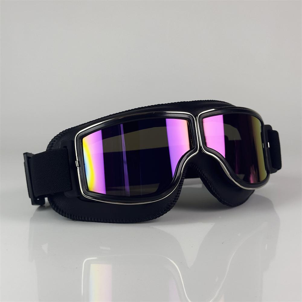 Vintage Style Riding Goggles - Windproof Anti-Dust Protective Eyewear for Motorcycle, Scooter, Cycling