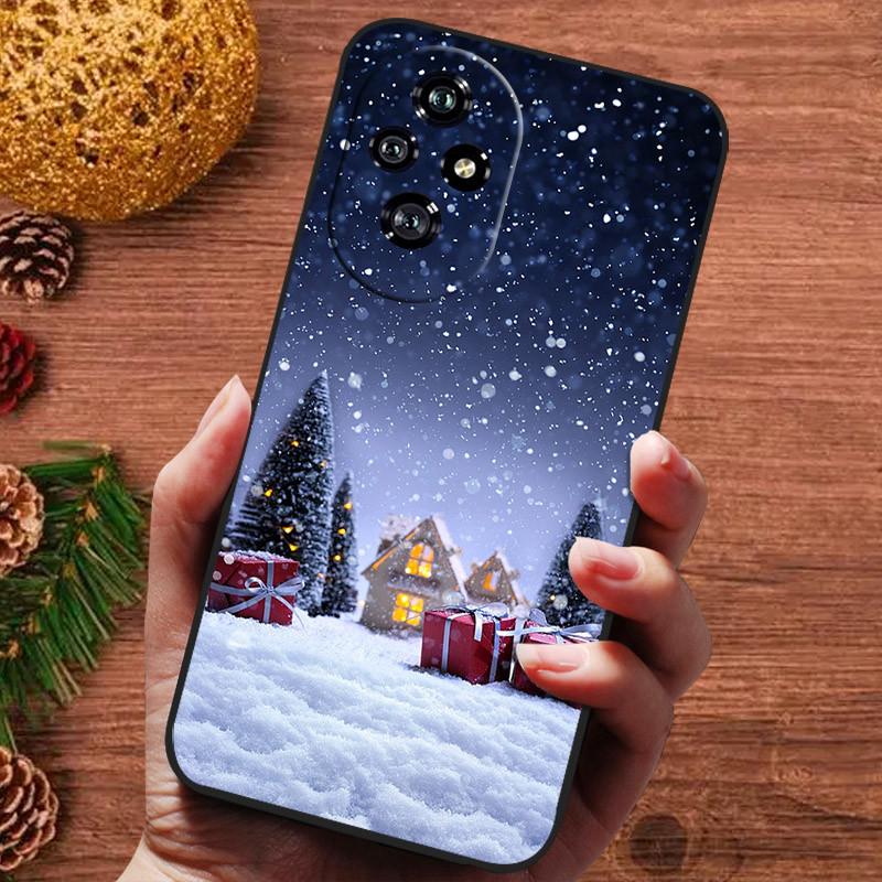 Christmas Silicone Soft Case for Honor 200 Pro 200 Lite 5G 90 Smart X5B Plus Cover Bumper for Honor X6B X6A Cute Bumper Funda