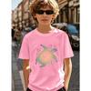Boys Printed Crewneck Short Sleeve Tee, Comfort Casual Summer Top
