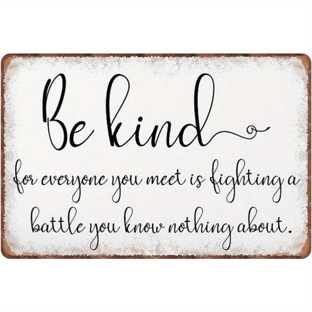 X Inch Nufar Be Kind Iron Sign  IndoorOutdoor Room Door Wall Decor