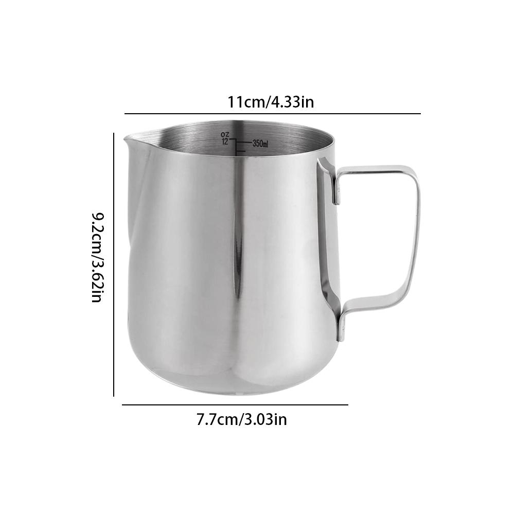 Stainless Steel Coffee Latte Art Mug Milk Creamer Frothing Pitcher With Scale Coffee Needle Nosed Cup Home Coffee Latte Mug