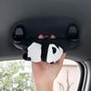 Cute Cartoon Panda Plush Universal Car Steering Wheel Cover Auto Seat Belt Cover Imitate Lamb Wool Winter Car Accessories