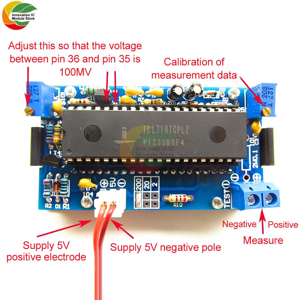 ICL7107 Voltmeter DIY Kit Parts DC 5V Digital Voltmeter Module E-learning Training Production Welding Exercise Parts Kit Diy