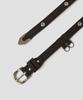 TTUDEMENT Eyelet Long Belt Brown