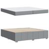 Upholstered Bed Frame with Mattress Light Grey 200 X 200 Cm Fabric