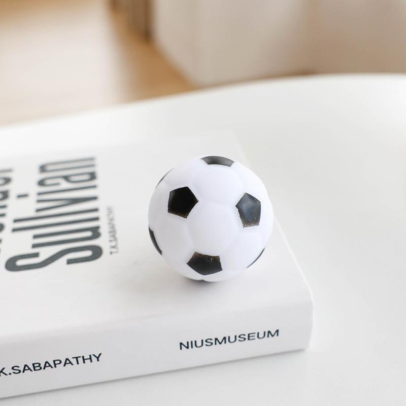 White Mini Toy Soccer Ball For Kids Soft Pu Foam Non-inflatable Solid Sports Ball