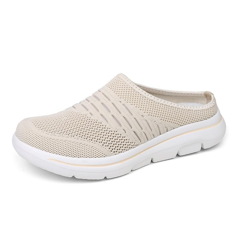 New Fashionable Half Support Slip-On Shoes In Large Size Multi-Color Light Casual for Spring Autumn Winter with Mesh Lining