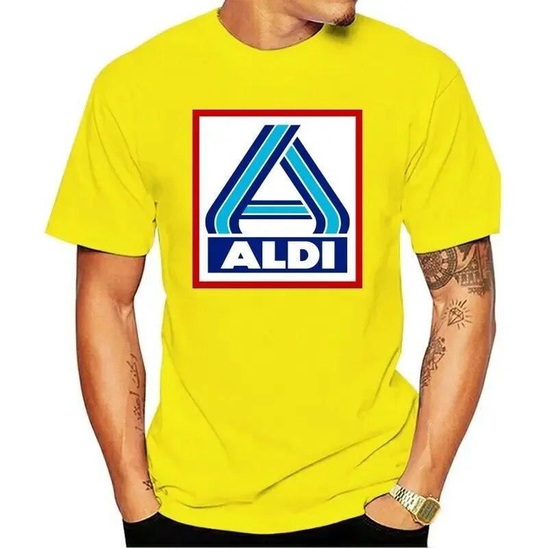 Modekleidung Aldi Print Damen T-Shirt Übergroßes T-Shirt Unisex-Kleidung 100 % Baumwolle Hochwertige klassische Top-T-Shirts Cartoon