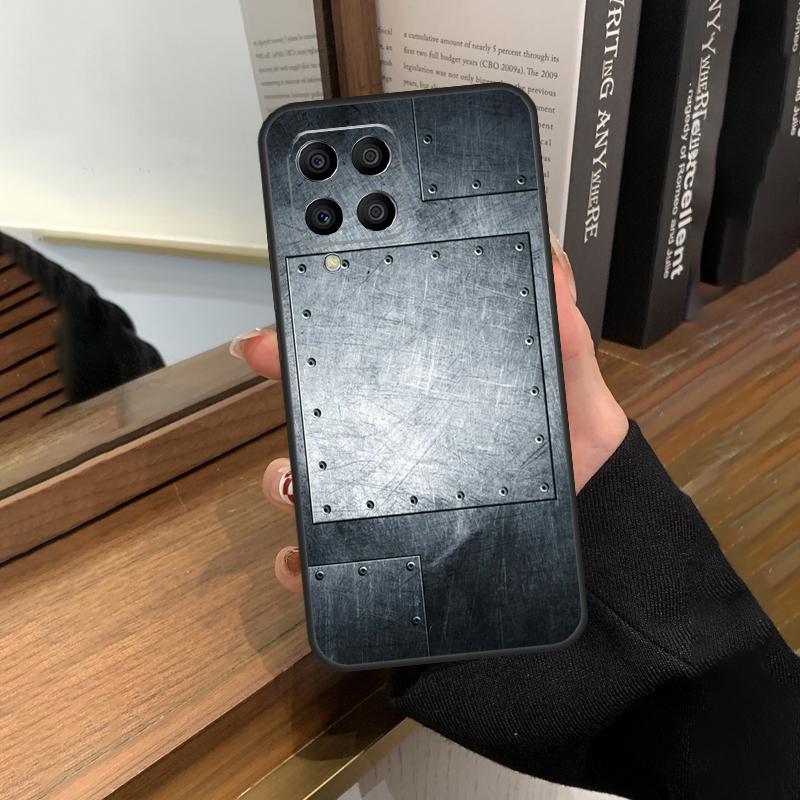 Stahl Eisen Metall Muster Hülle Für Samsung Galaxy M13 M53 M51 M31 M11 M14 M34 M54 M12 M32 M52 M16 M36 M56 M15 M35 M55