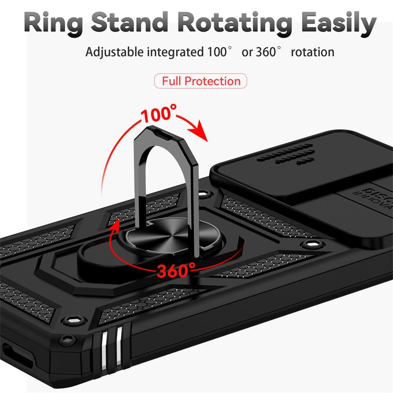 Slide Camera Protect Armor Phone Case For Xiaomi 12 Pro Mi 12 12X Xiomi Mi12 X Xiaomi12 Pro Mi12X Car Magnetic Holder Ring Cover