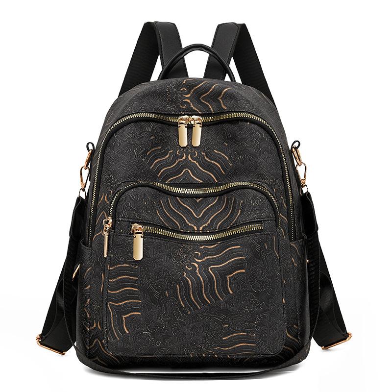 Women's Retro Print Backpack Large Capacity Backpack
