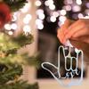 Jag Älskar Dig Teckenspråk Ornament Tillverkat Av Stål Tänker På Dig Julstrumpa Fyllning Gåva