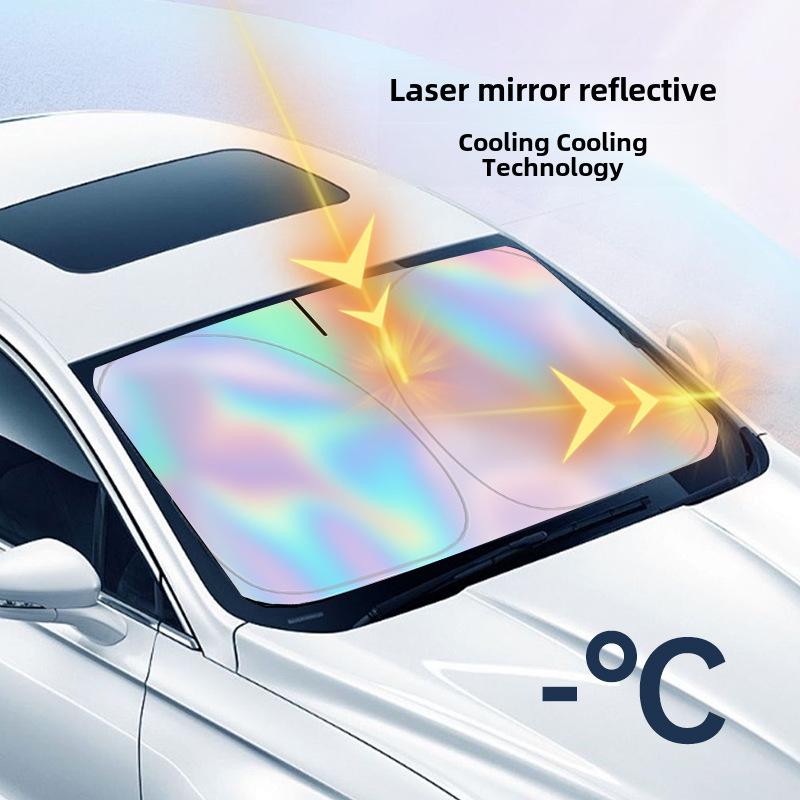 Universal Titan Silber Laser Auto Sonnenschutz - Wärmeisolierung & Sonnenschutz