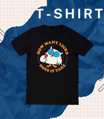 How Many Licks Does It Take Men T Shirt Mens Womens Tees Top Candy Lollipop EB.