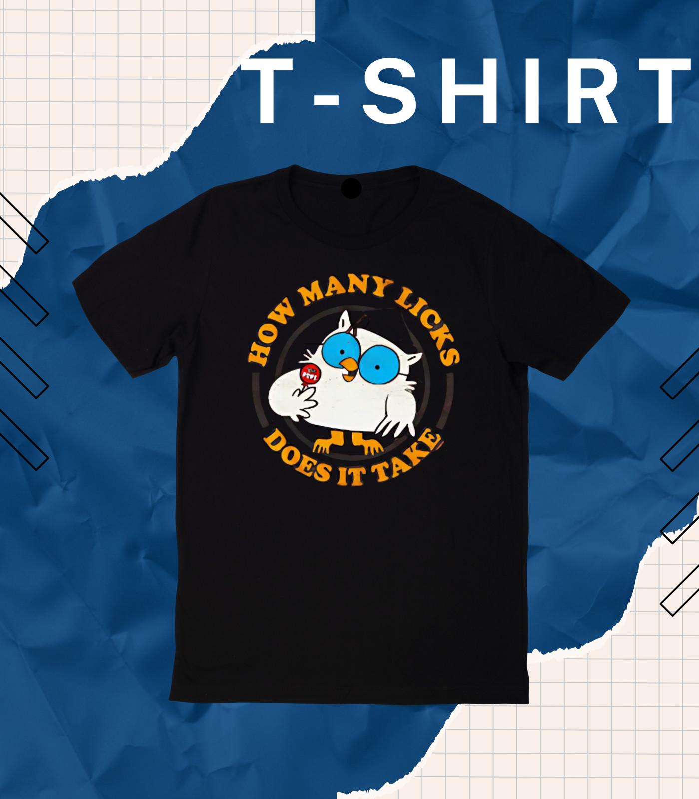 How Many Licks Does it Take Men T Shirt Mens Womens Tees Top Candy Lollipop EB. L