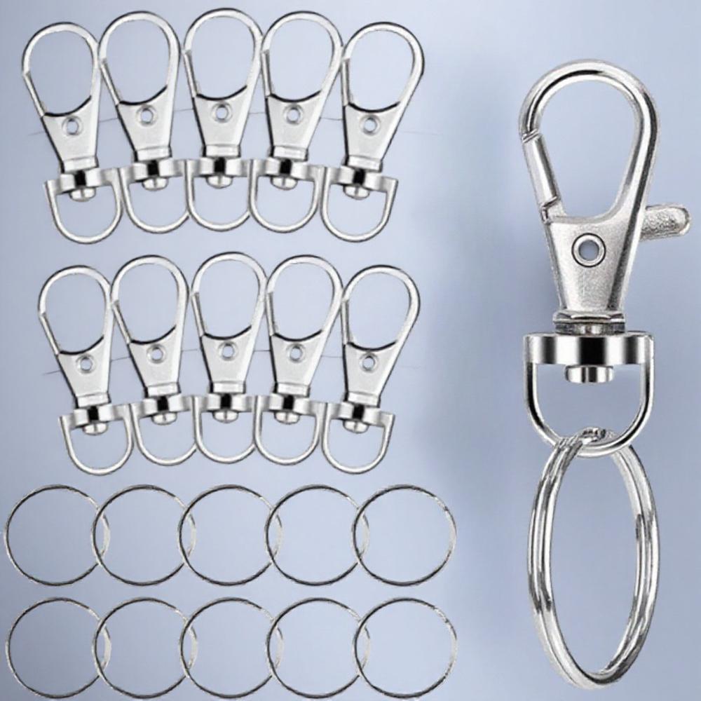 1Pack Premium Metal Lanyard Hook Snap Buckles 10Pcs Keychain Connectors DIY Craft Supplies
